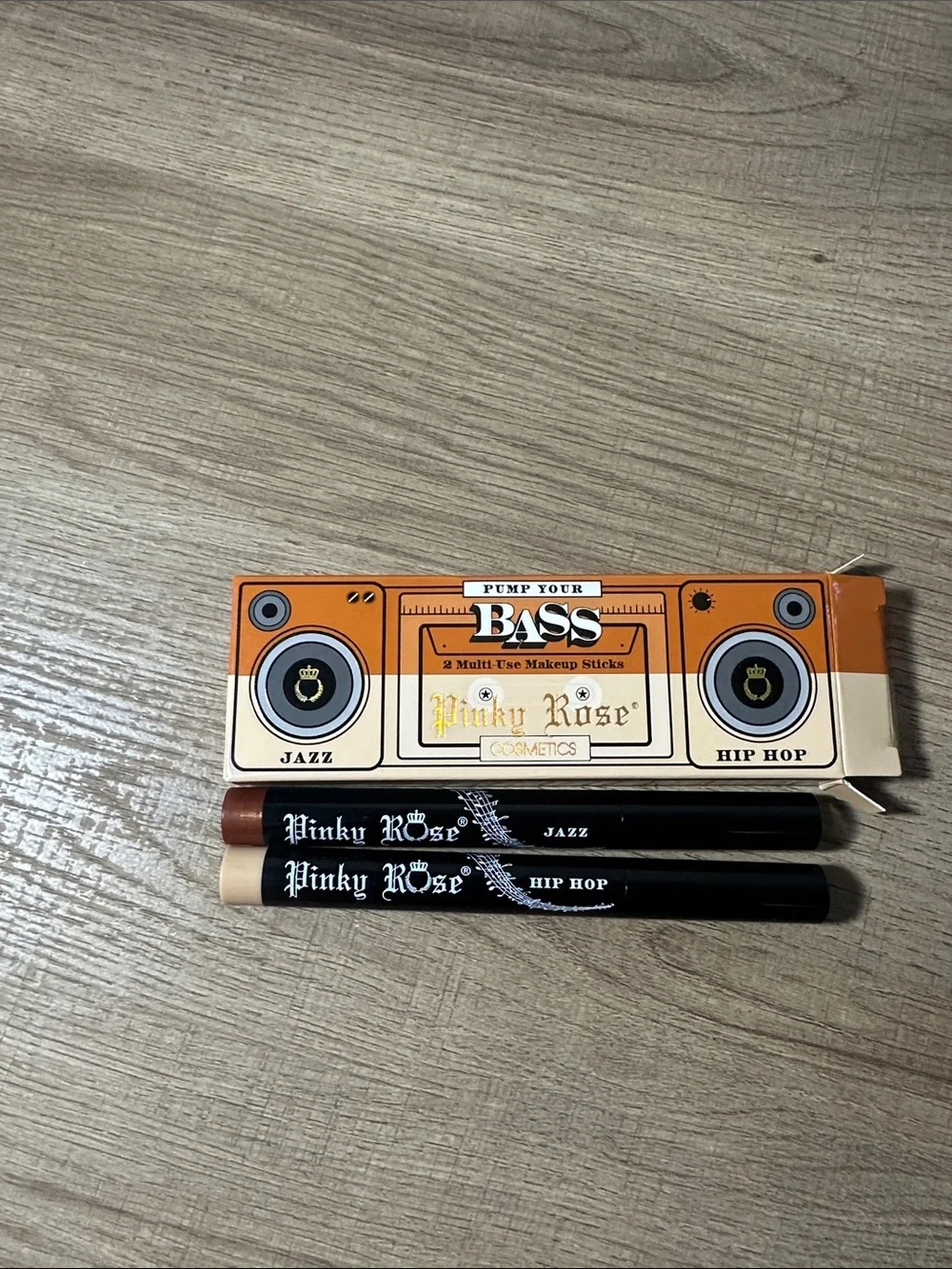 Pink Rose Jazz & Hip Hop Multi-Use Makeup Sticks - Brown & Cream